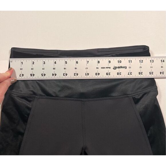 Lululemon Wunder Train High Rise Tight 28" Black Satin Panels W5GC5S Size 6 EUC - Picture 9 of 10